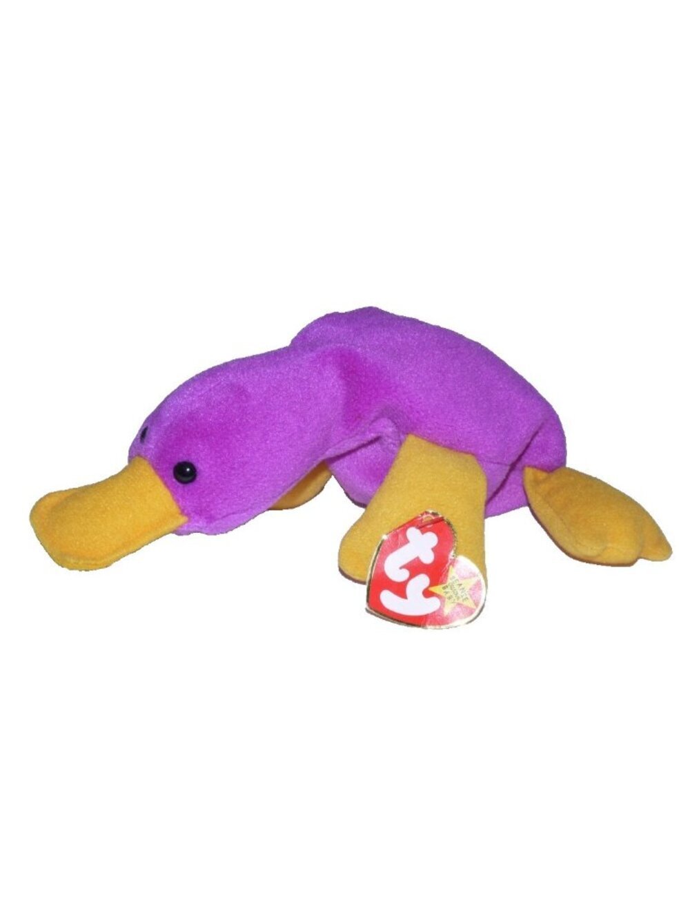 Vintage TY Beanie Babies Patti Platypus 8" plush stuffed toy PVC pellets 1993
